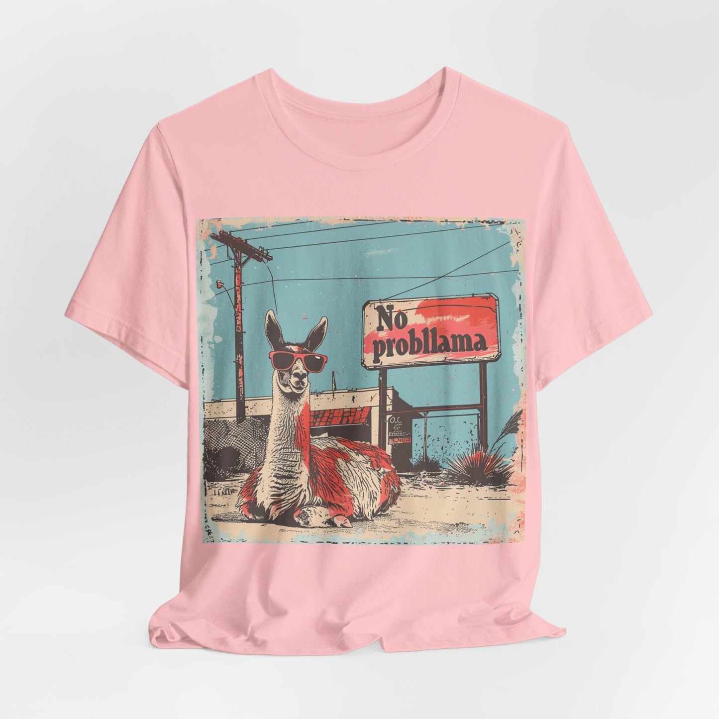No Probllama Vintage Llama T-Shirt