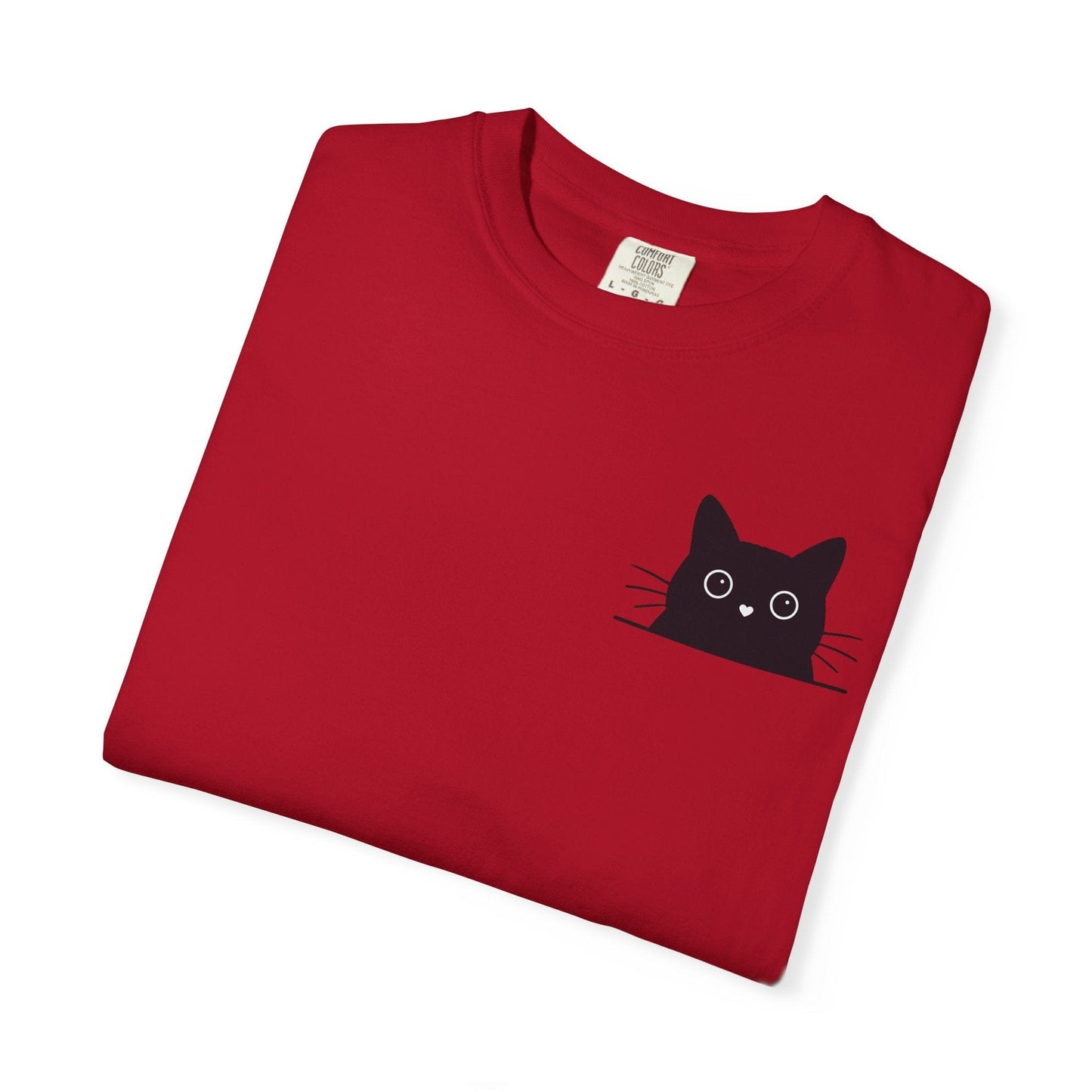 Peekaboo Cat – Cute Black Cat Pocket Tee