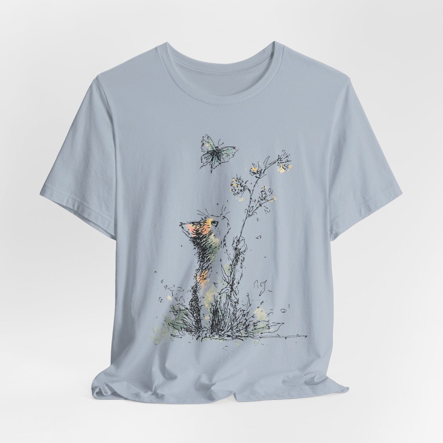 Curious Cat & Butterfly Tee