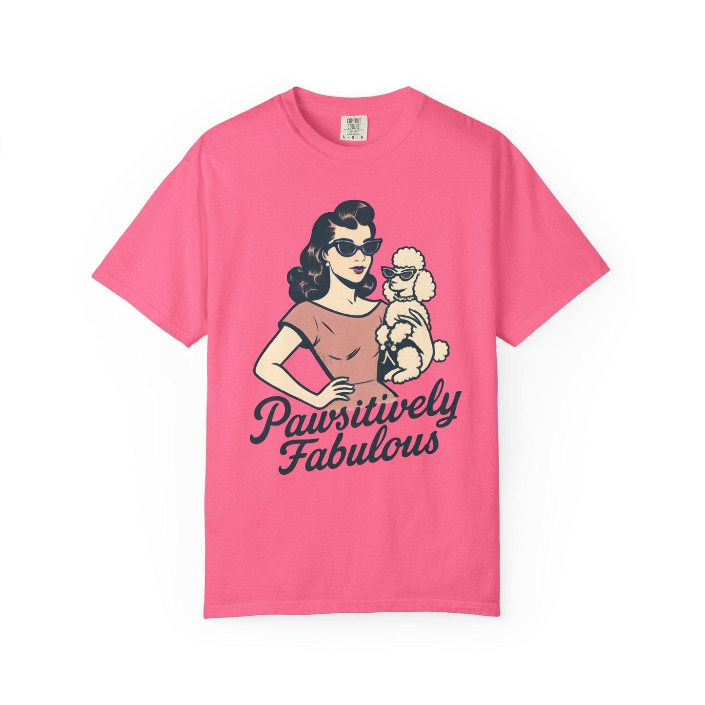 Pawsitively Fabulous Retro Poodle Tee