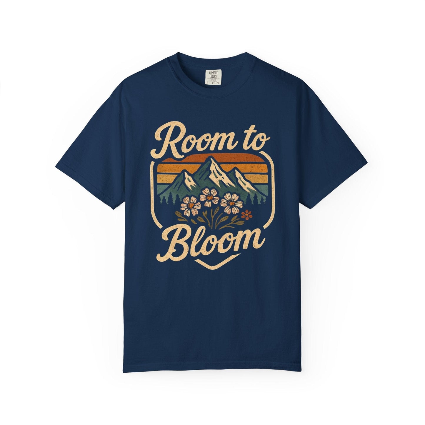 Room to Bloom – Retro 70s Mountain & Wildflower tee