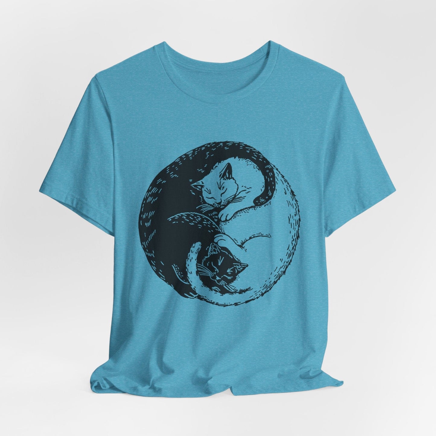 Yin Yang Cats – Black & White Sleeping Cat Tee