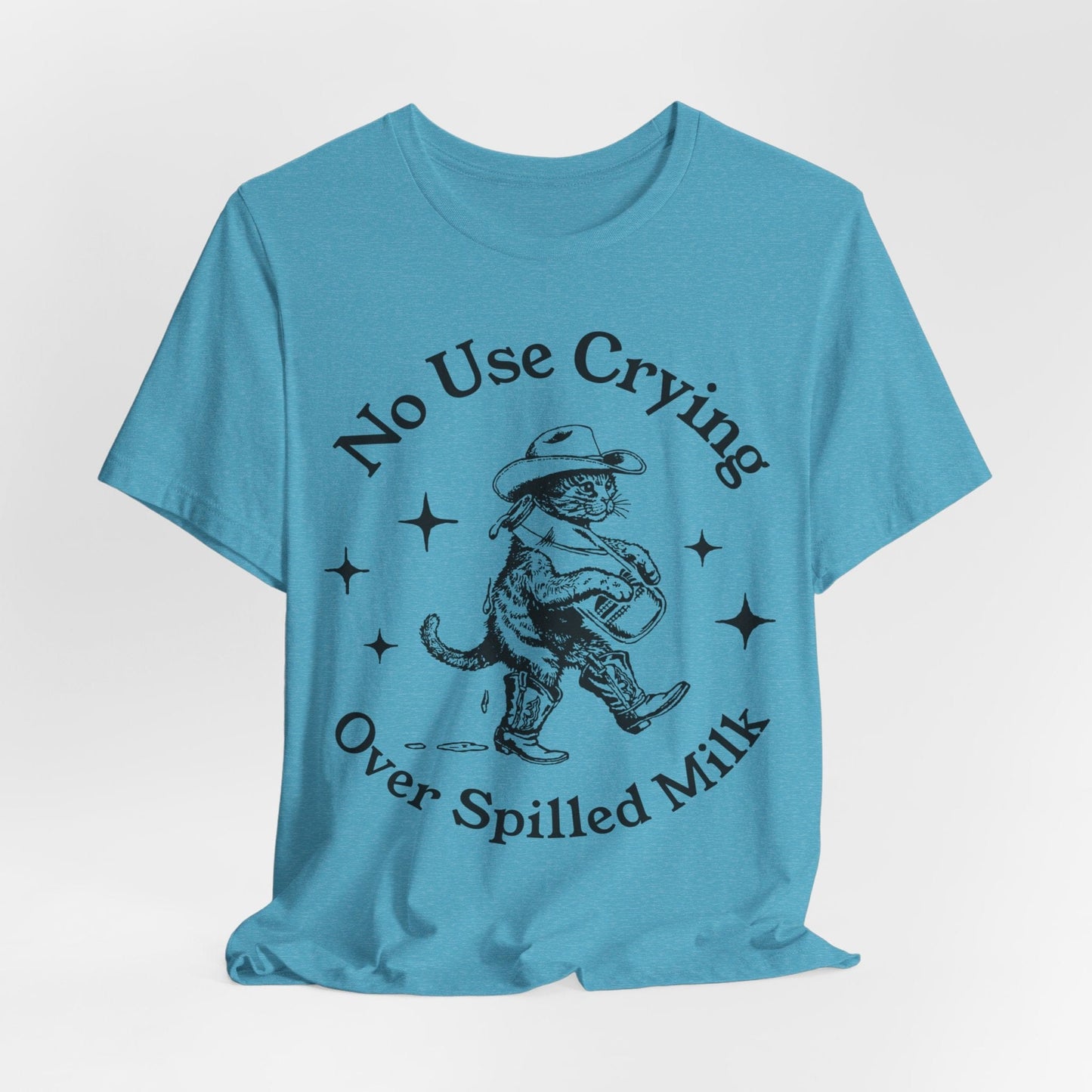No Use Crying Over Spilled Milk – Funny Sad Cat Tee