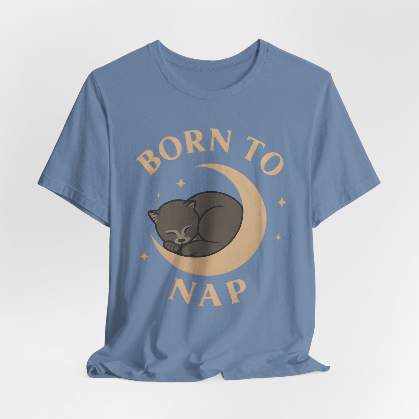 Born to Nap – Cozy Cat & Crescent Moon Design
