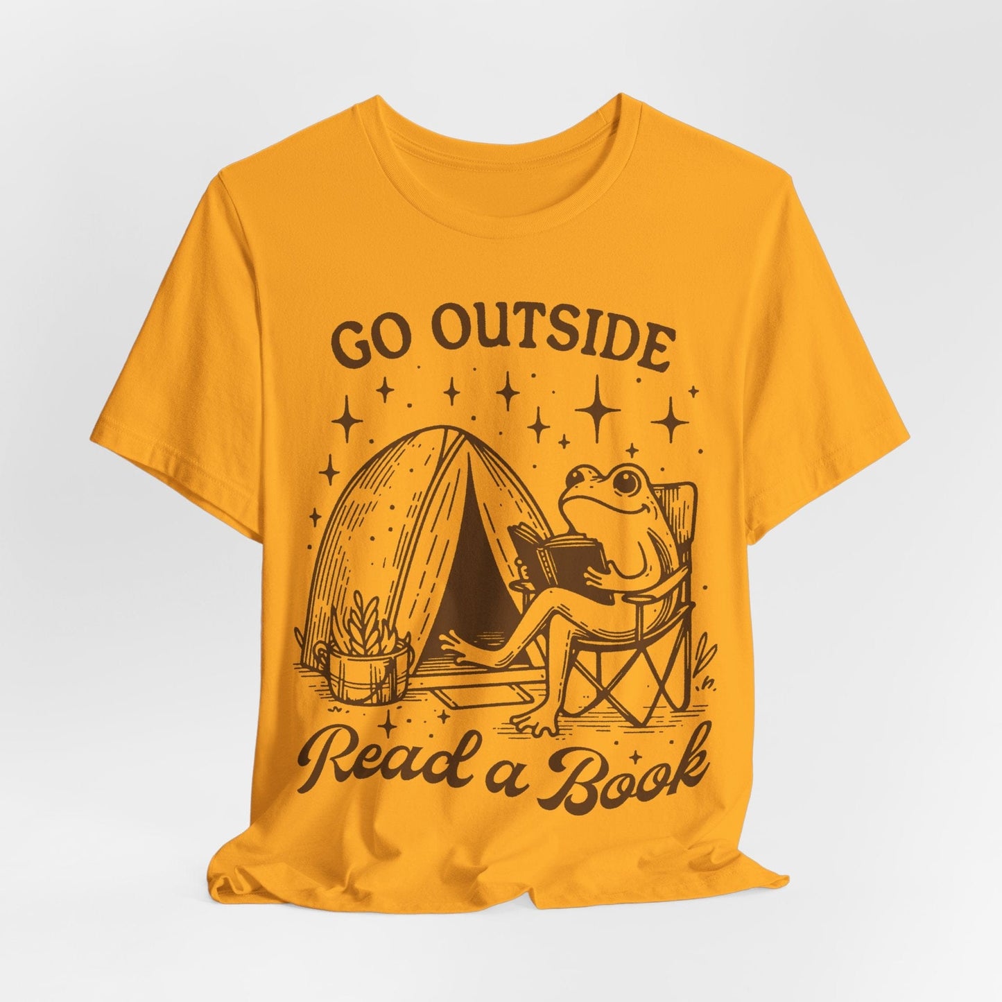 Go Outside, Read a Book – Camping Frog Tee
