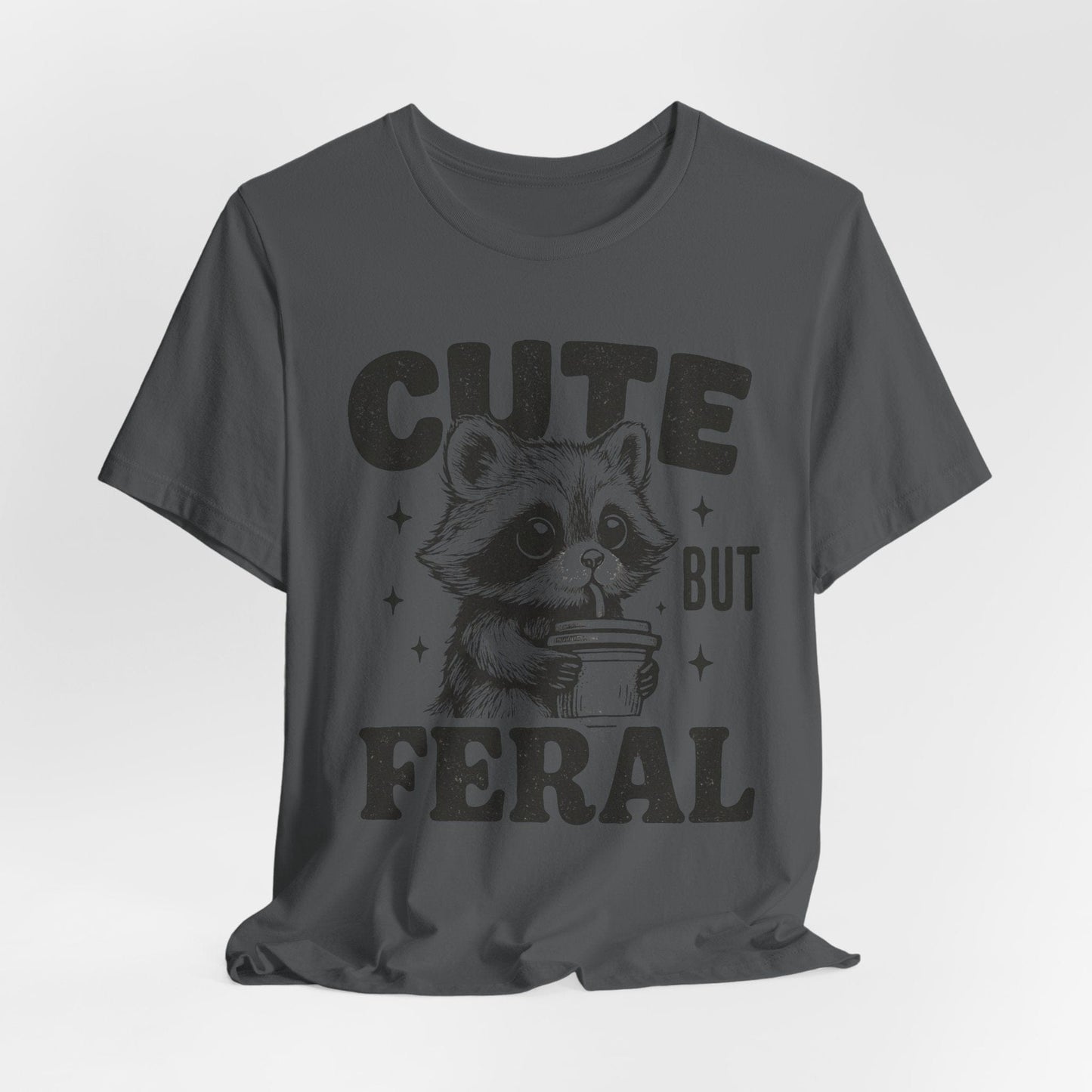 Cute but Feral – Funny Raccoon Aesthetic T-Shirt