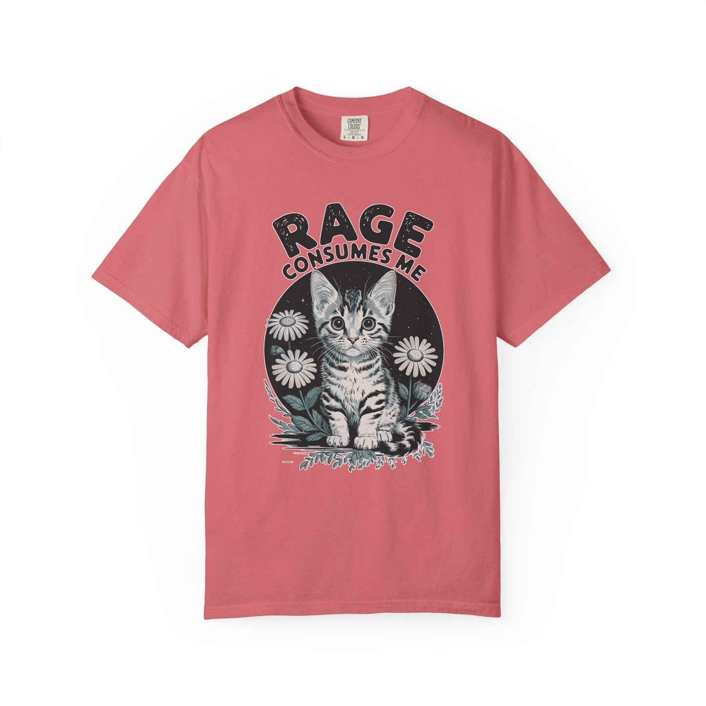 Rage Consumes Me – Angry Cute Kitten T-Shirt Design