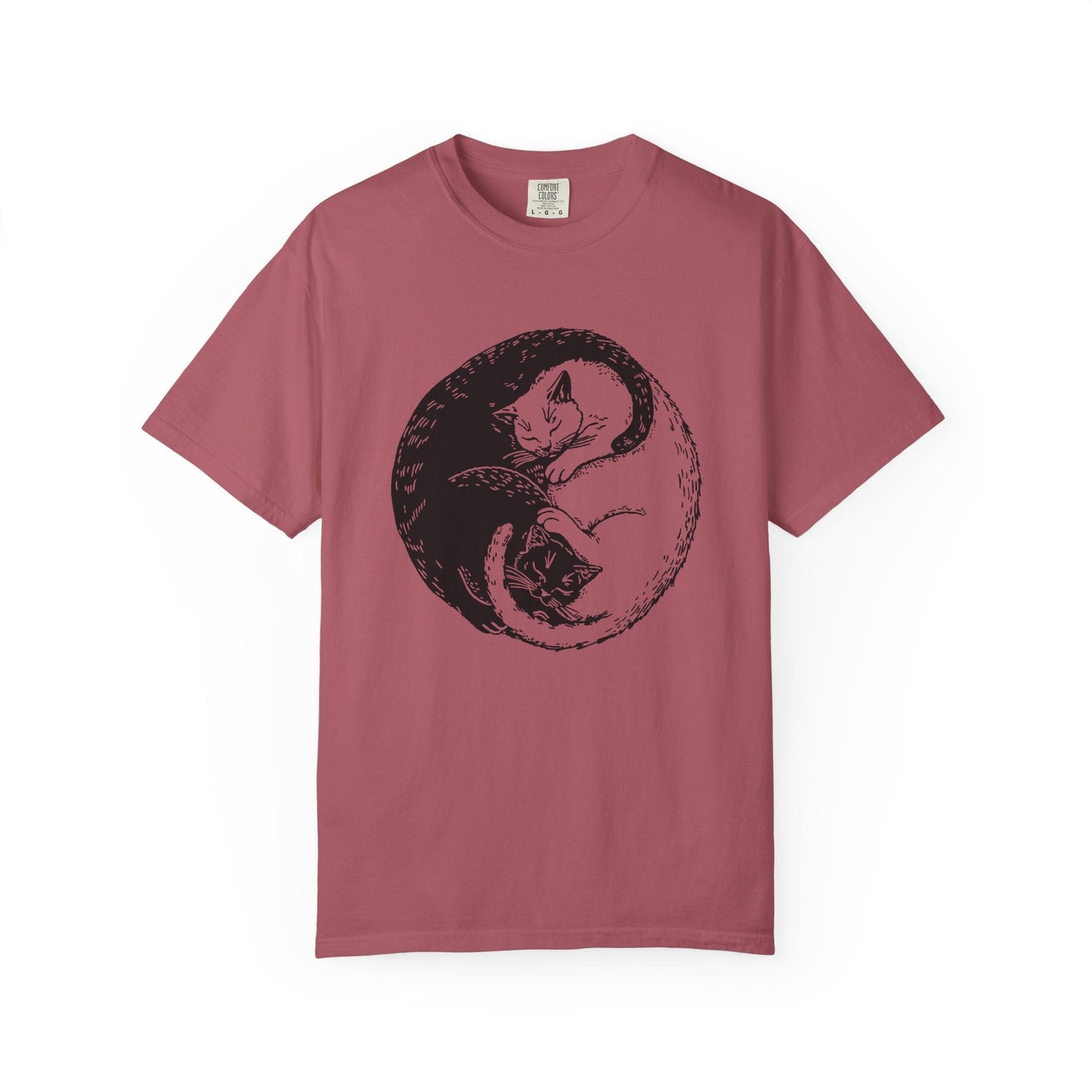 Yin Yang Cats – Black & White Sleeping Cat Tee