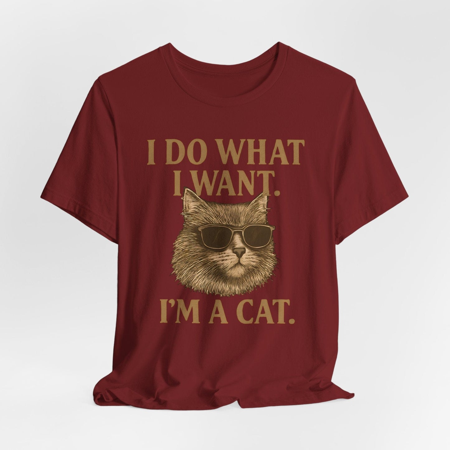Cool Cat Attitude T-Shirt – “I Do What I Want, I’m a Cat”