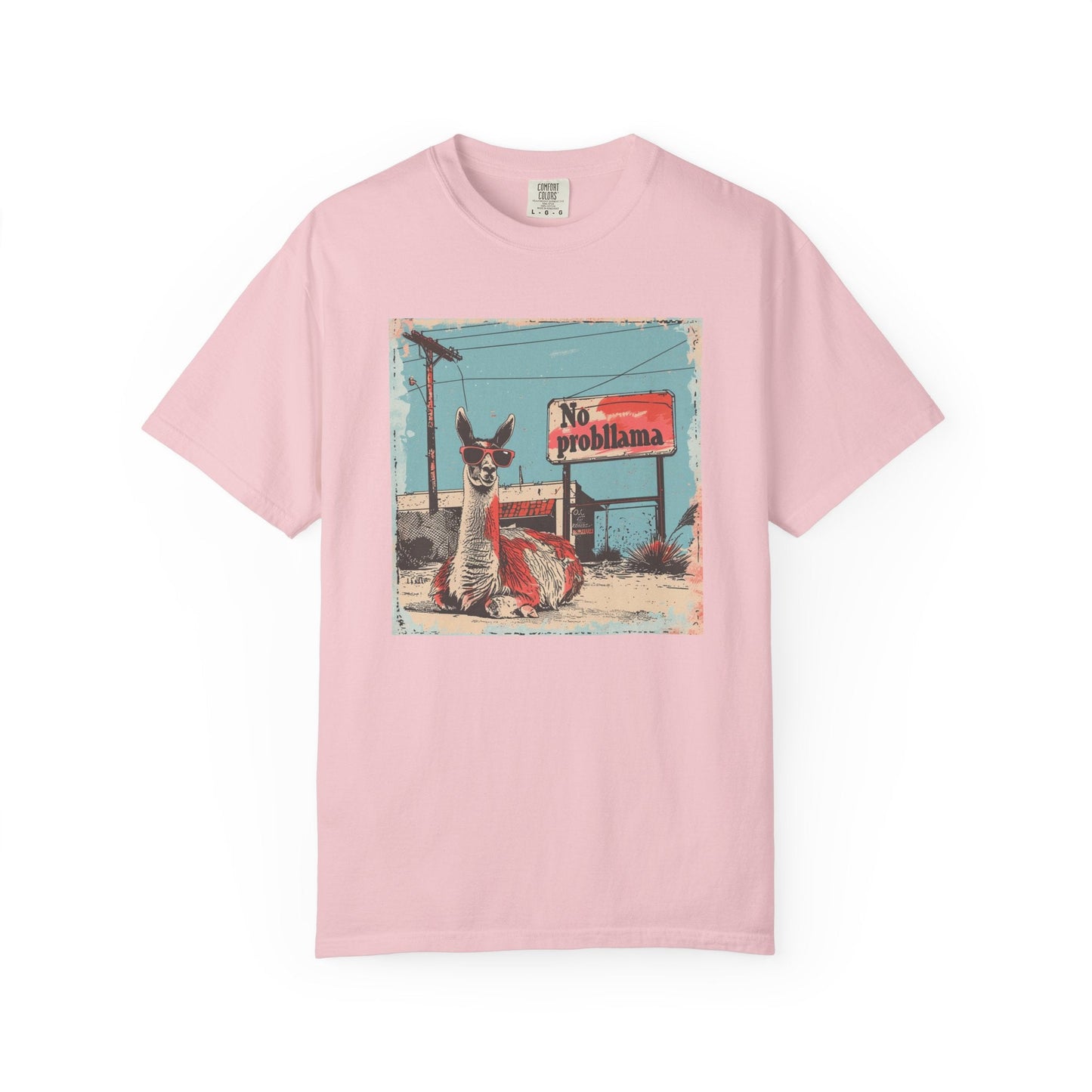 No Probllama Vintage Llama T-Shirt