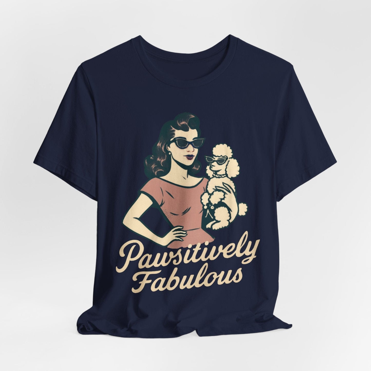 Pawsitively Fabulous Retro Poodle Tee