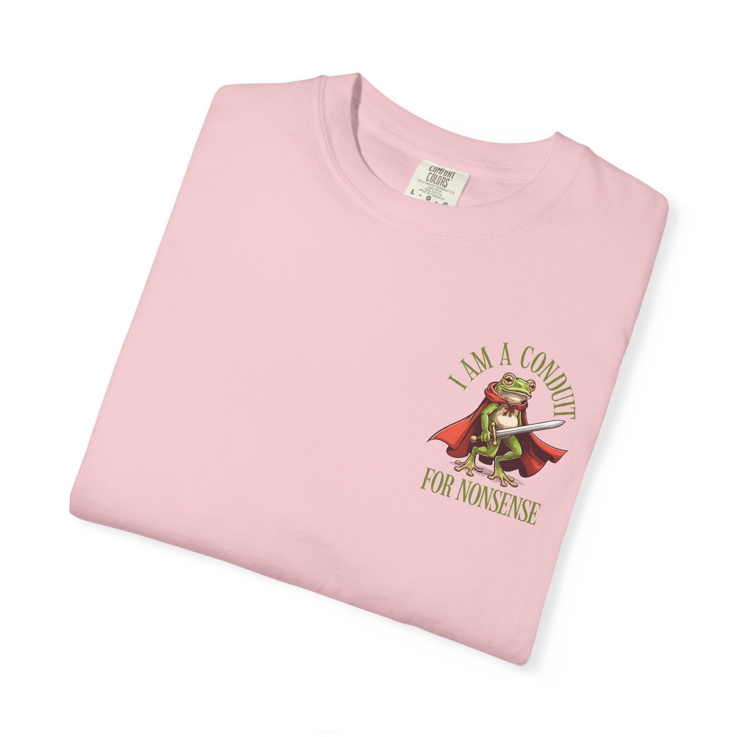 I Am a Conduit for Nonsense – Sword-Wielding Frog T-Shirt