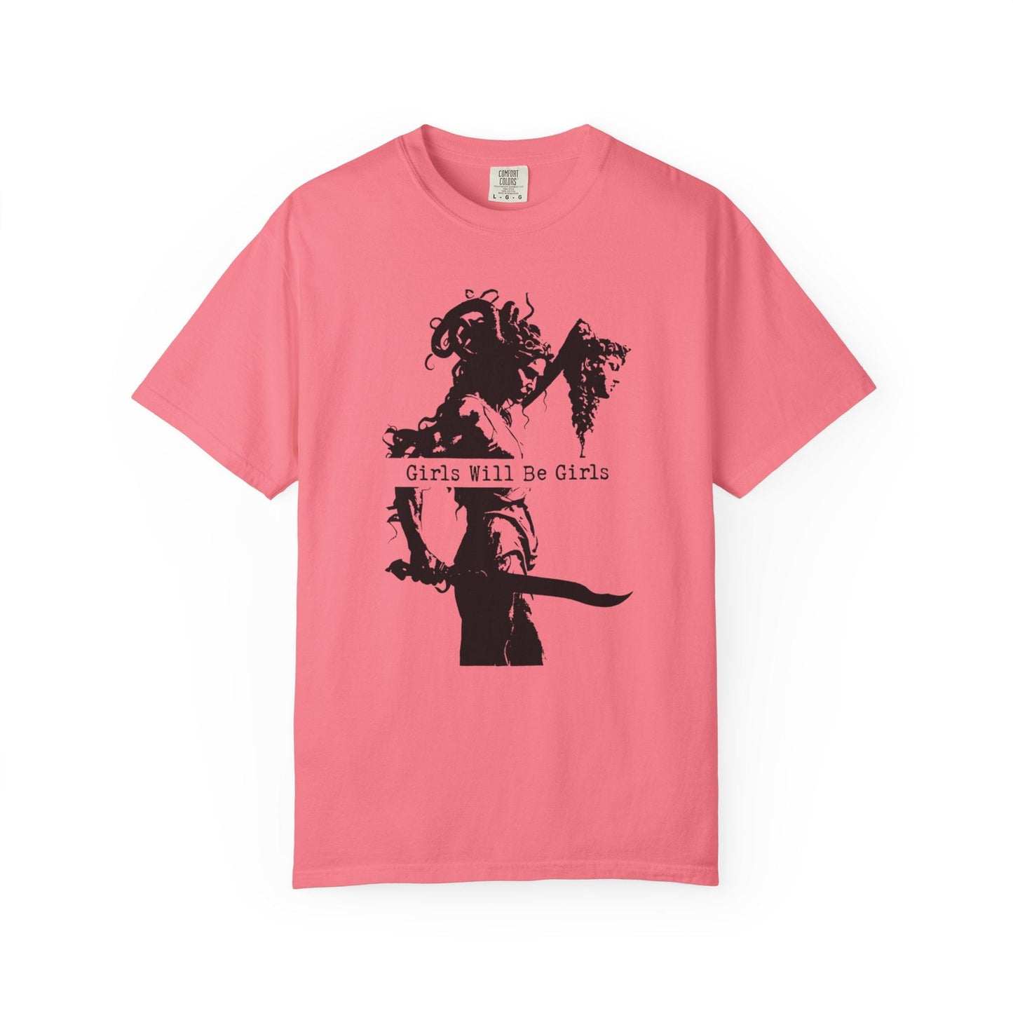 Girls Will Be Girls – Medusa Holding a Head T-Shirt