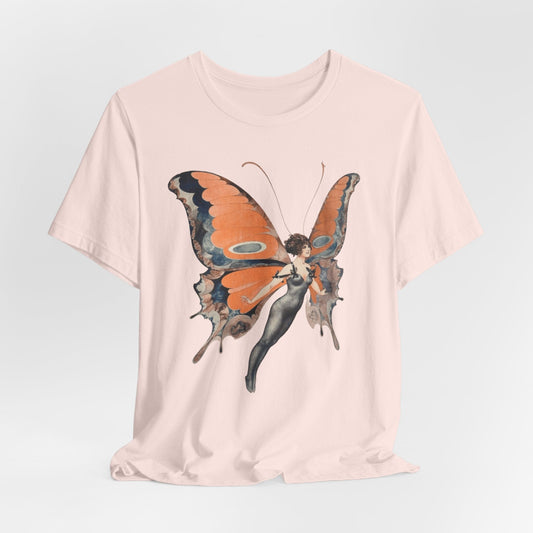 Art Nouveau Butterfly Woman – Vintage Fairy Aesthetic PNG