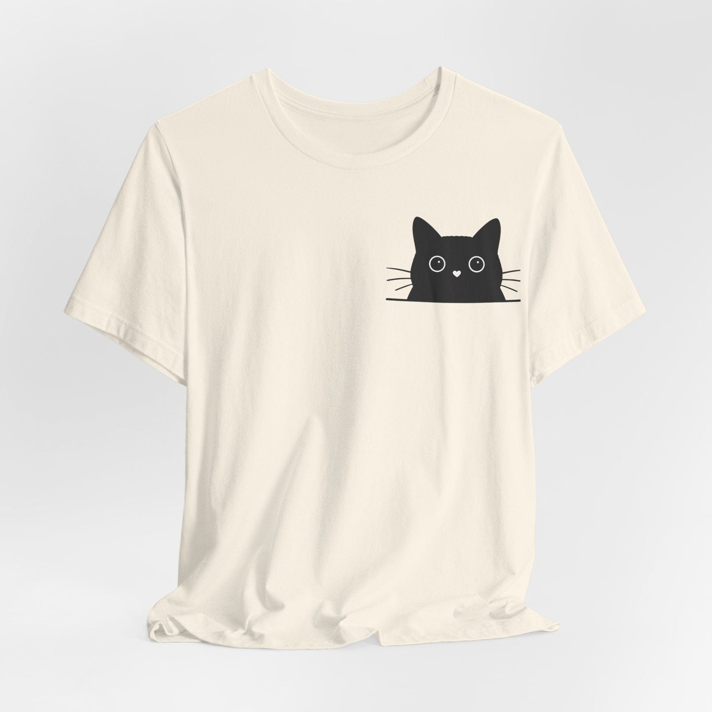 Peekaboo Cat – Cute Black Cat Pocket Tee