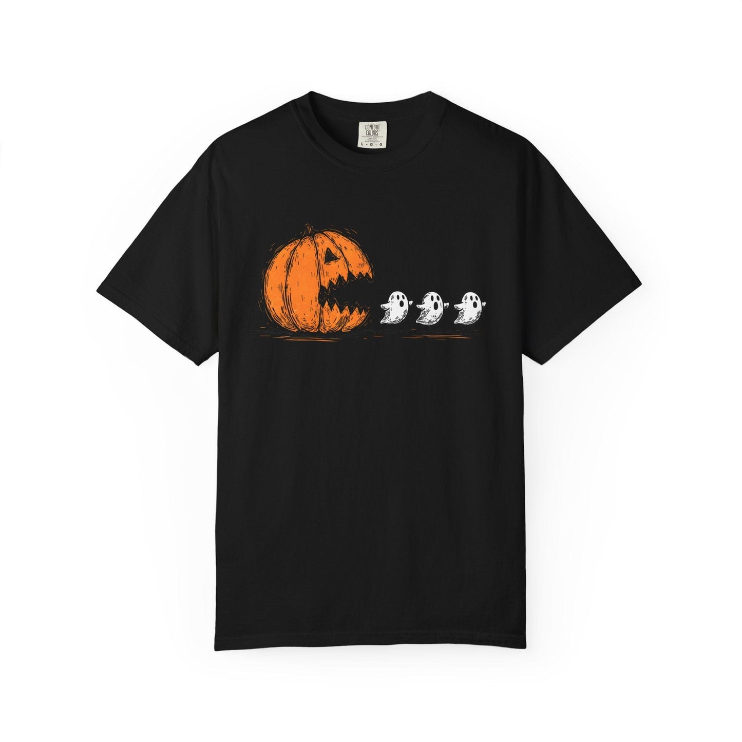Pumpkin Pacman Halloween Shirt – Cute Ghost Chase Tee