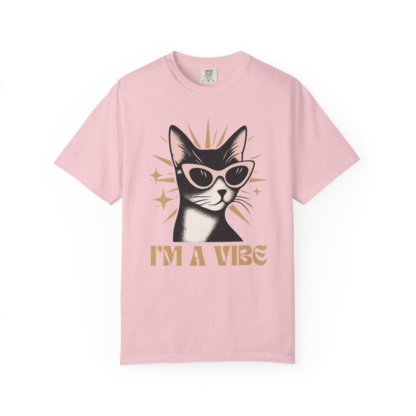 Retro Cool Cat "I'm a Vibe" T-Shirt Design