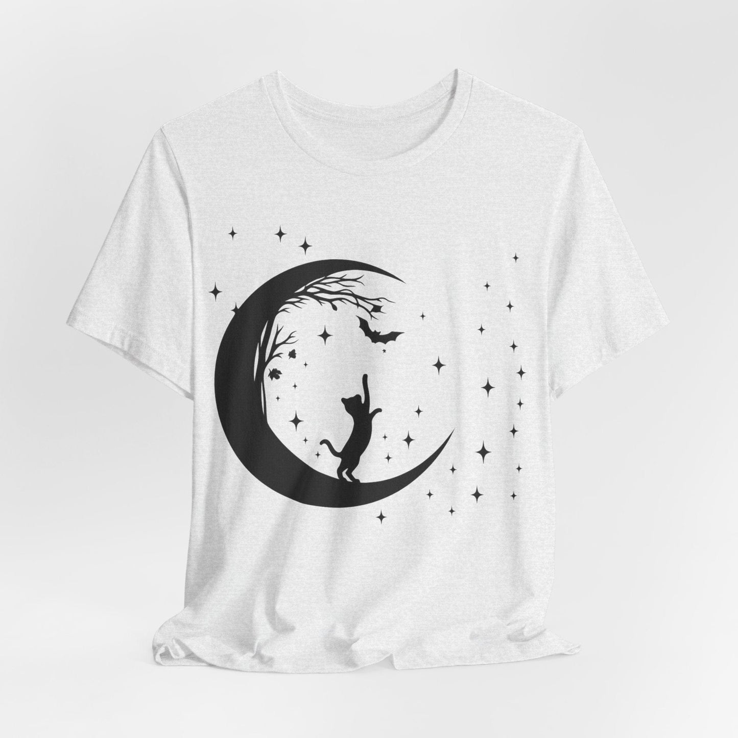 Celestial Cat – Moonlight Familiar Halloween Shirt