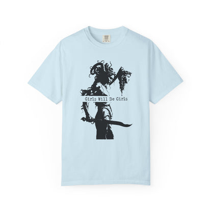 Girls Will Be Girls – Medusa Holding a Head T-Shirt