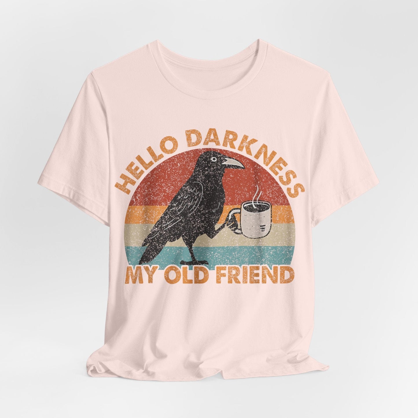 Hello Darkness – Vintage Raven Coffee Shirt
