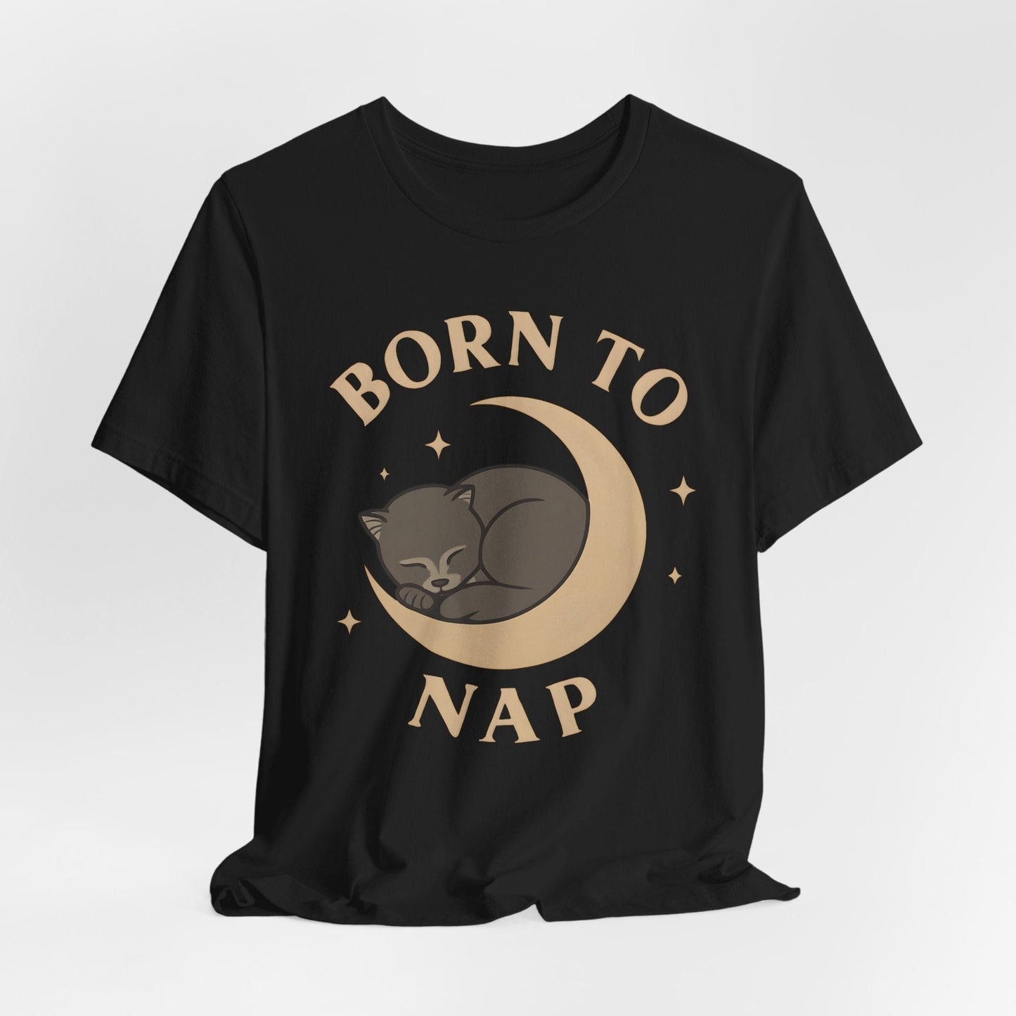 Born to Nap – Cozy Cat & Crescent Moon Design
