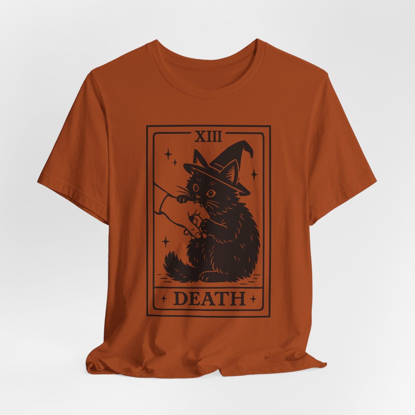 Witch Cat Tarot Shirt – Mystical Halloween Black Cat Tee