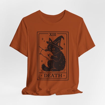 Witch Cat Tarot Shirt – Mystical Halloween Black Cat Tee