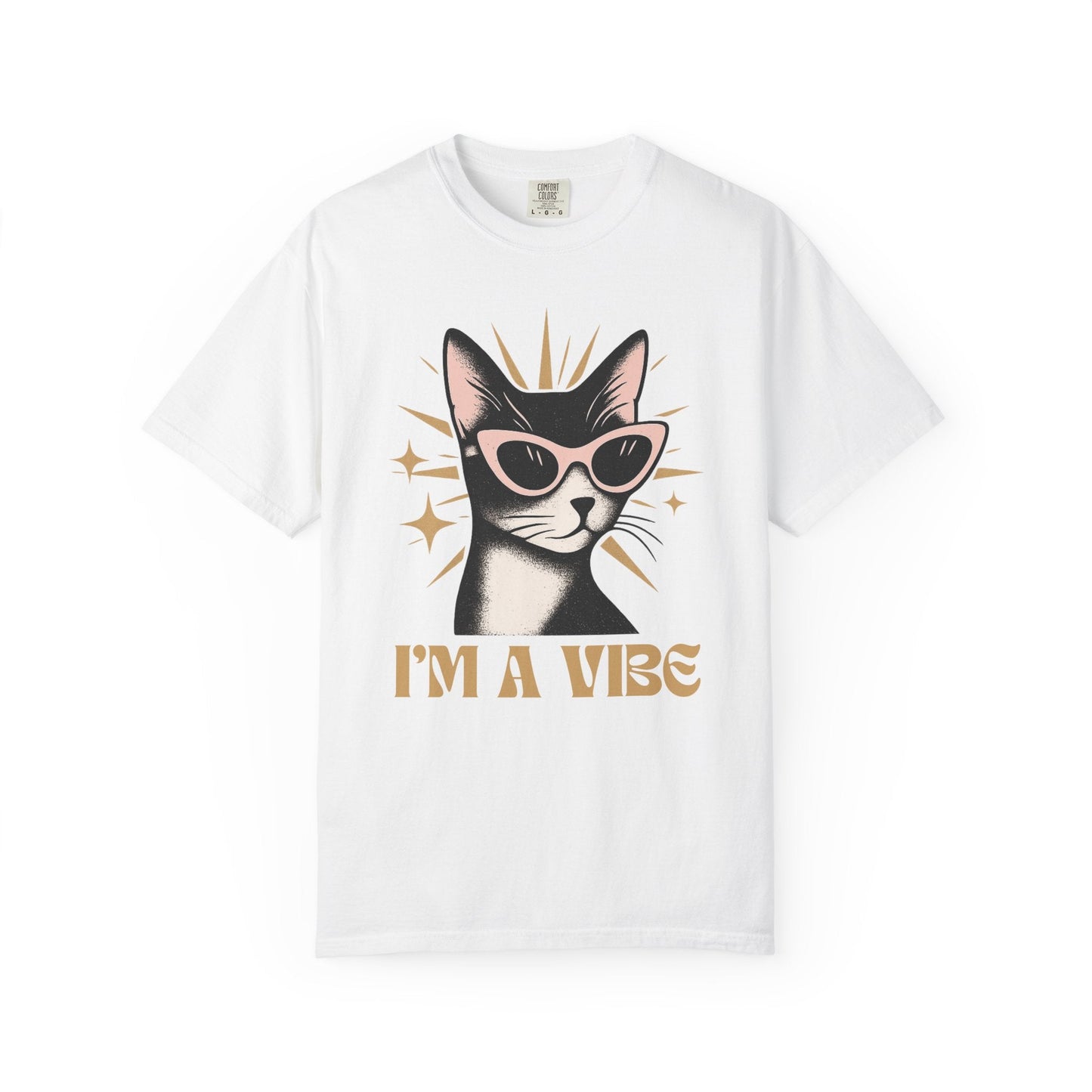 Retro Cool Cat "I'm a Vibe" T-Shirt Design