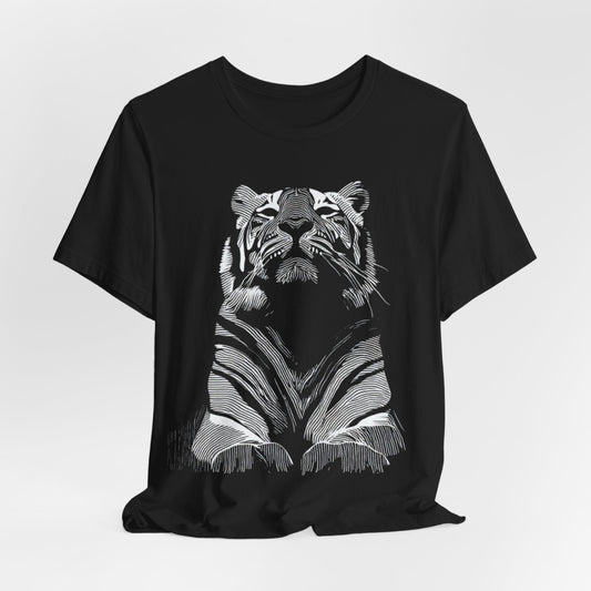Tiger Line Art T-Shirt