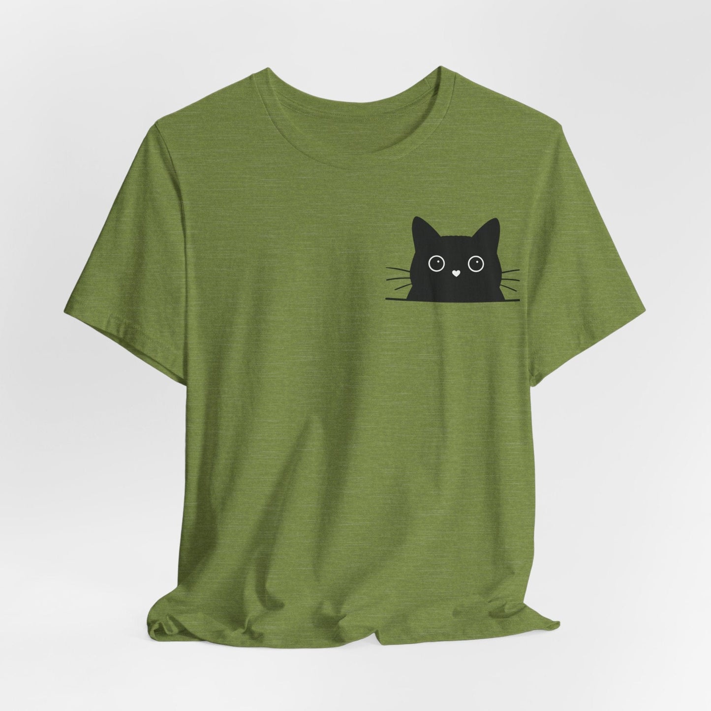 Peekaboo Cat – Cute Black Cat Pocket Tee
