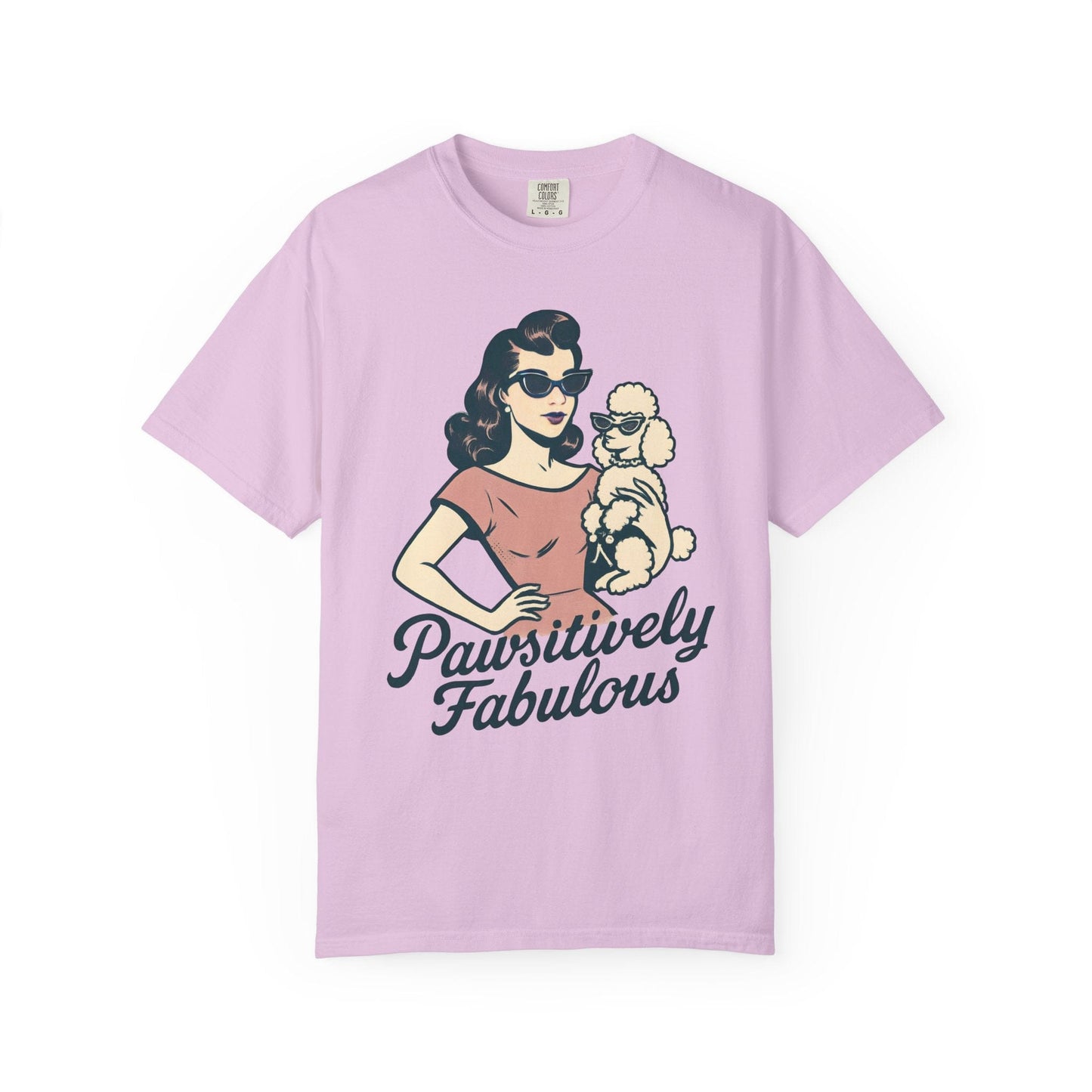 Pawsitively Fabulous Retro Poodle Tee