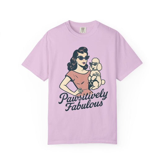 Pawsitively Fabulous Retro Poodle Tee