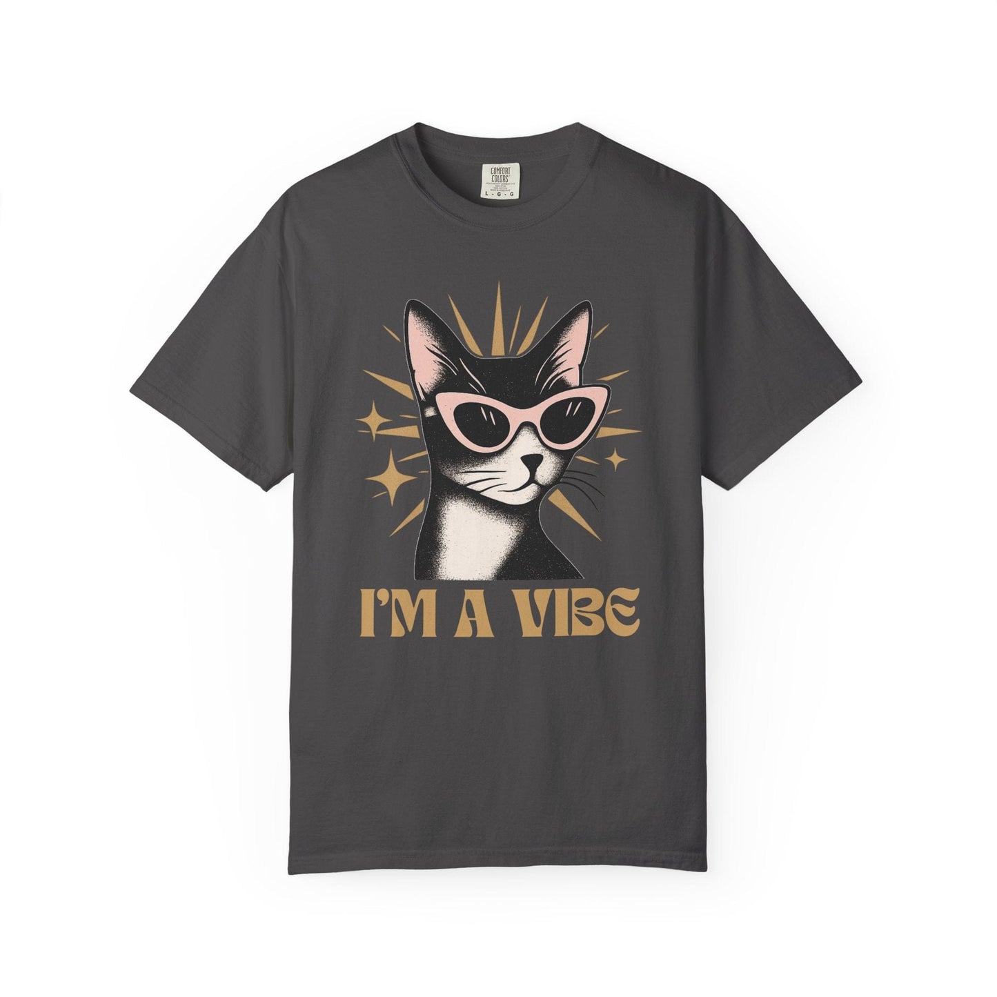 Retro Cool Cat "I'm a Vibe" T-Shirt Design