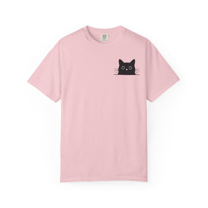 Peekaboo Cat – Cute Black Cat Pocket Tee