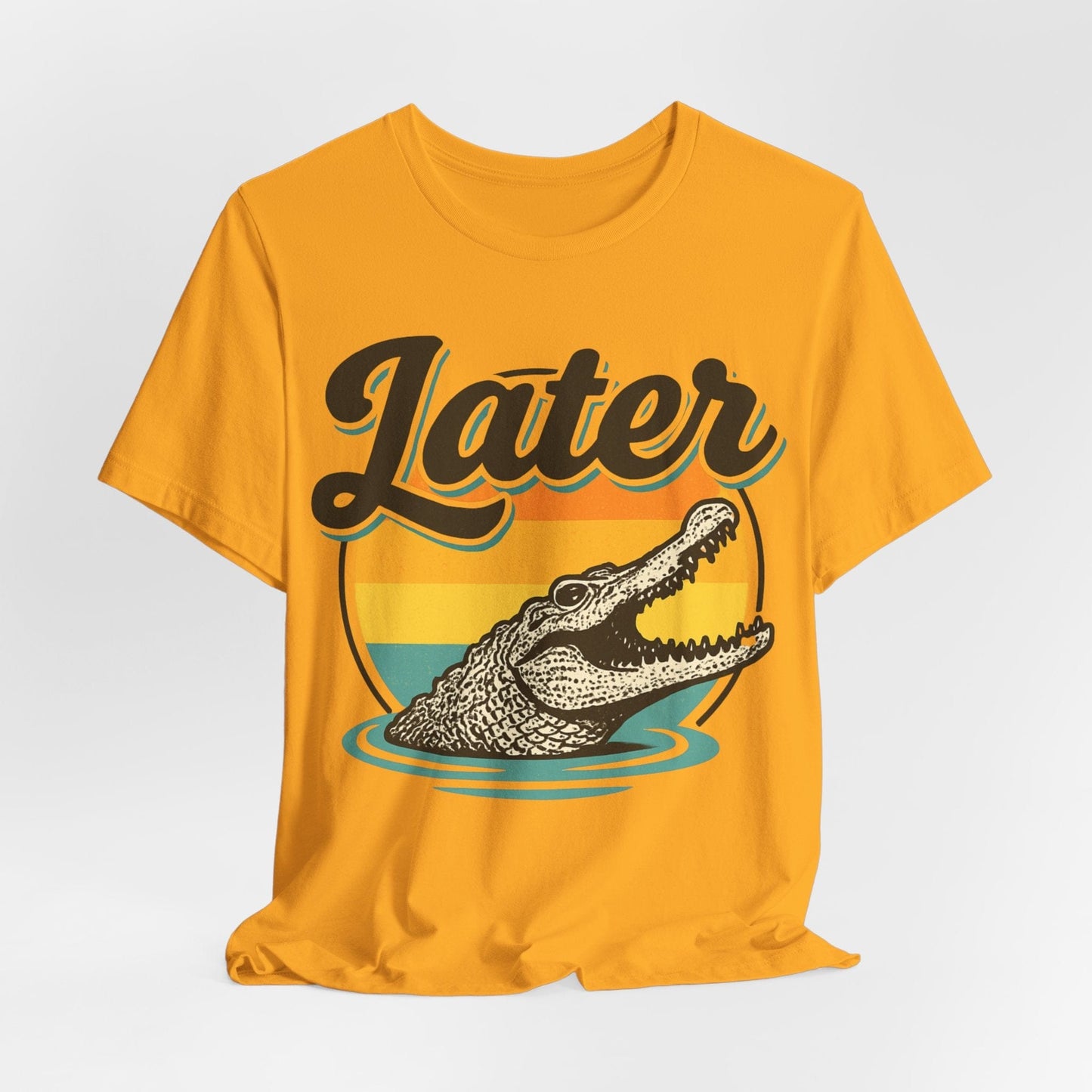 Later Alligator – Retro Sunset Graphic Tee