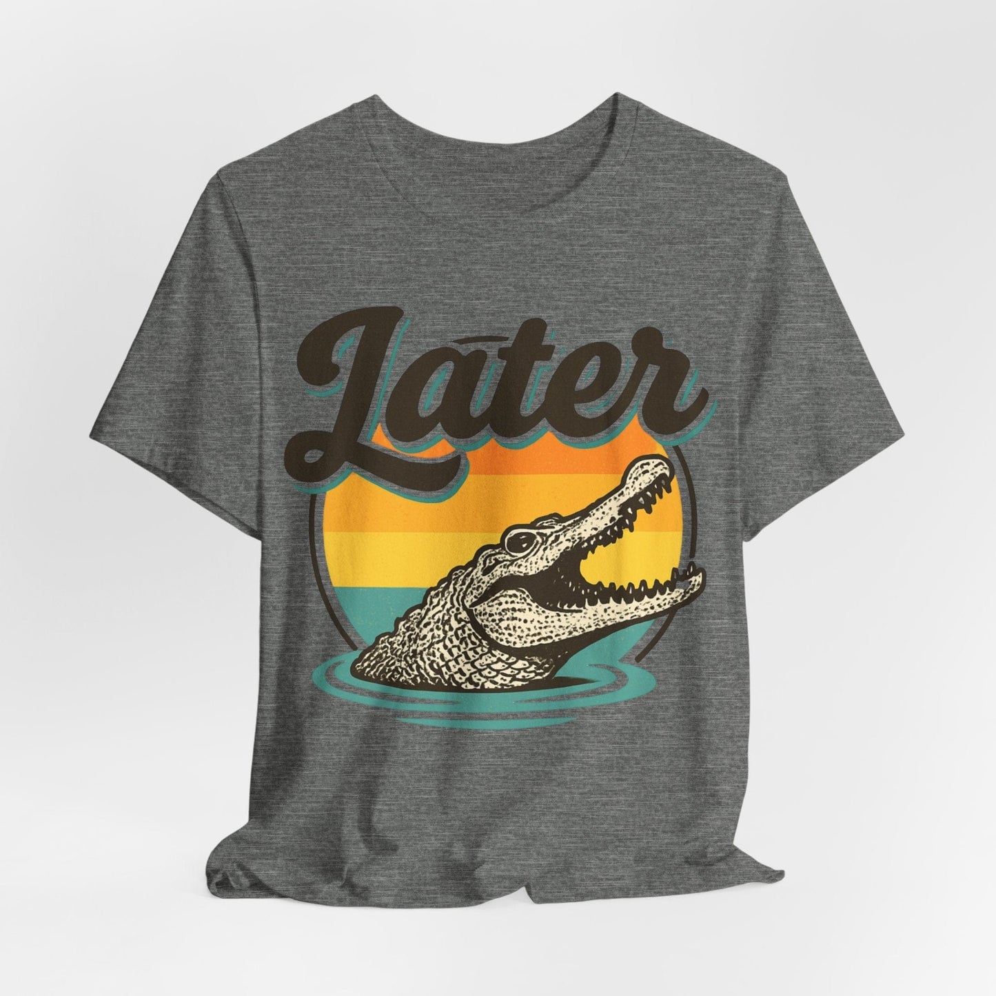 Later Alligator – Retro Sunset Graphic Tee