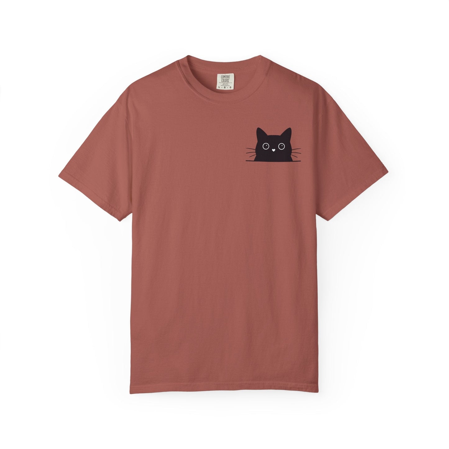 Peekaboo Cat – Cute Black Cat Pocket Tee