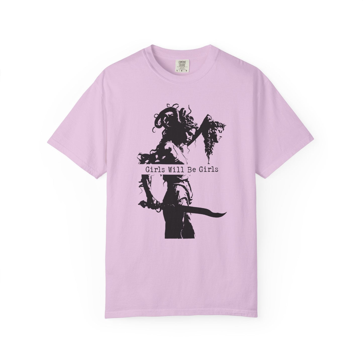 Girls Will Be Girls – Medusa Holding a Head T-Shirt