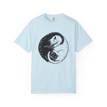 Yin Yang Cats – Black & White Sleeping Cat Tee