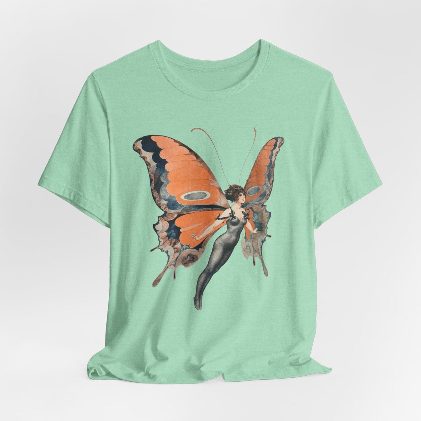 Art Nouveau Butterfly Woman – Vintage Fairy Aesthetic PNG