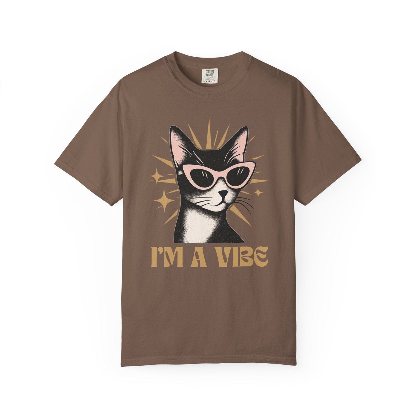 Retro Cool Cat "I'm a Vibe" T-Shirt Design