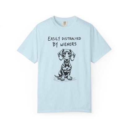 Easily Distracted by Wieners – Funny Dachshund T-Shirt