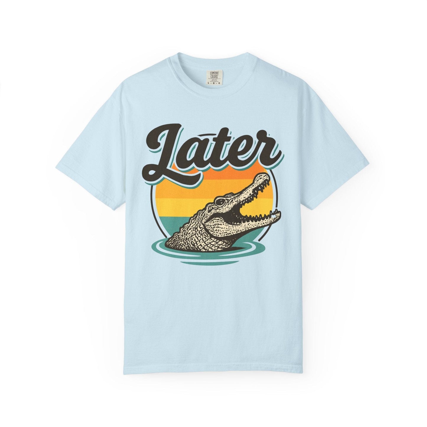 Later Alligator – Retro Sunset Graphic Tee