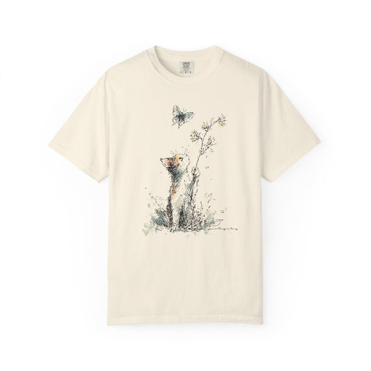 Curious Cat & Butterfly Tee
