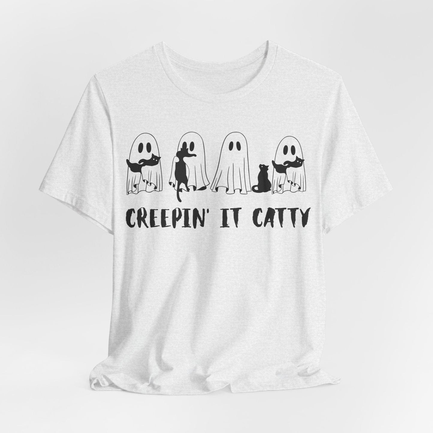 Creepin’ It Catty Shirt – Cute Ghost Cat Halloween Tee