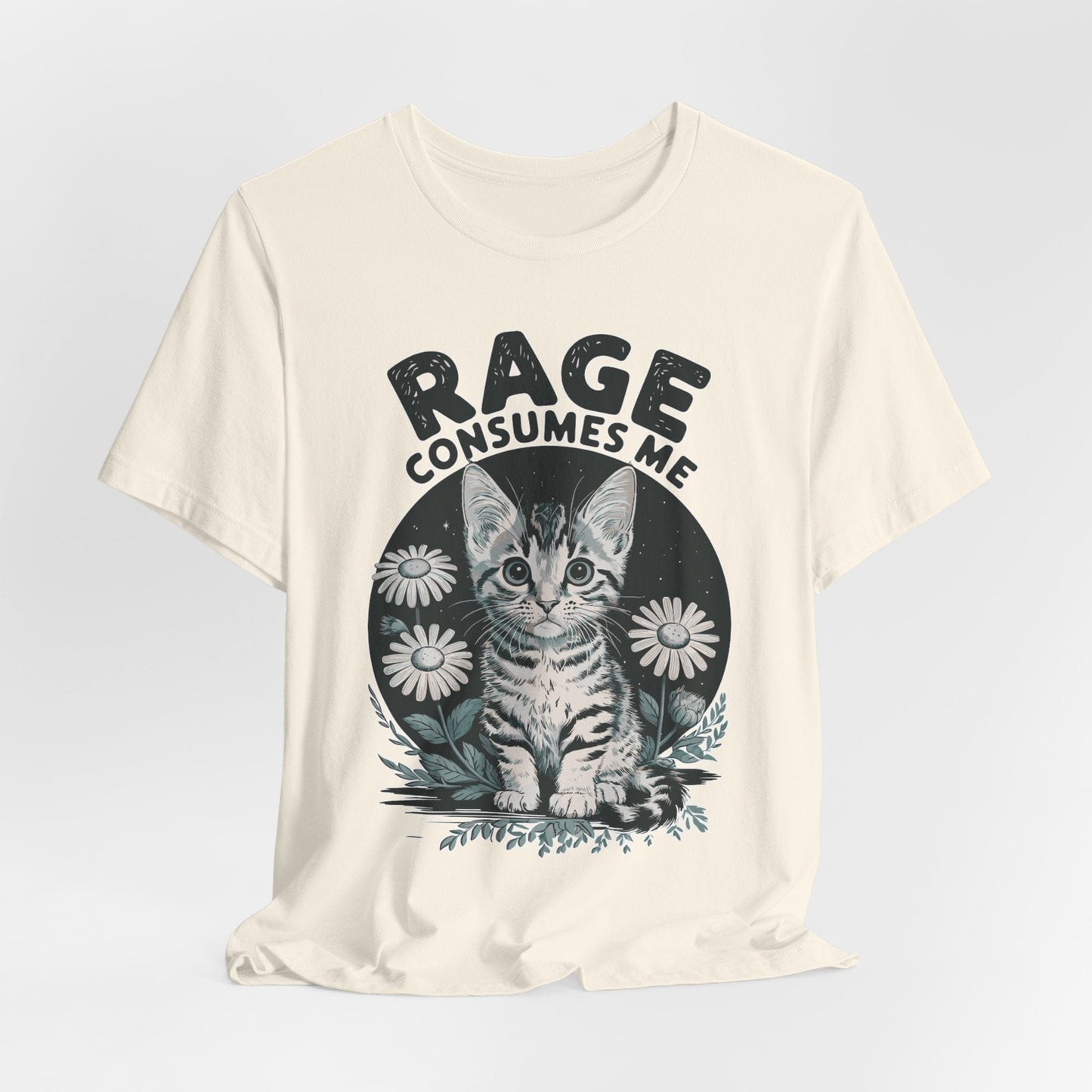 Rage Consumes Me – Angry Cute Kitten T-Shirt Design