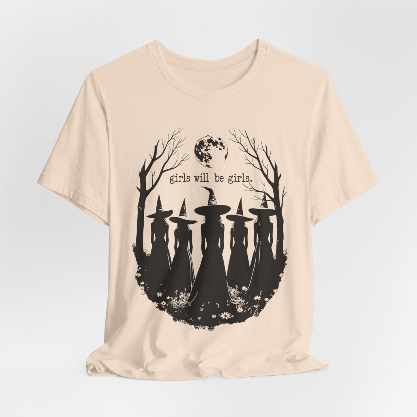 Girls Will Be Girls – Witch Silhouette Feminist T-Shirt