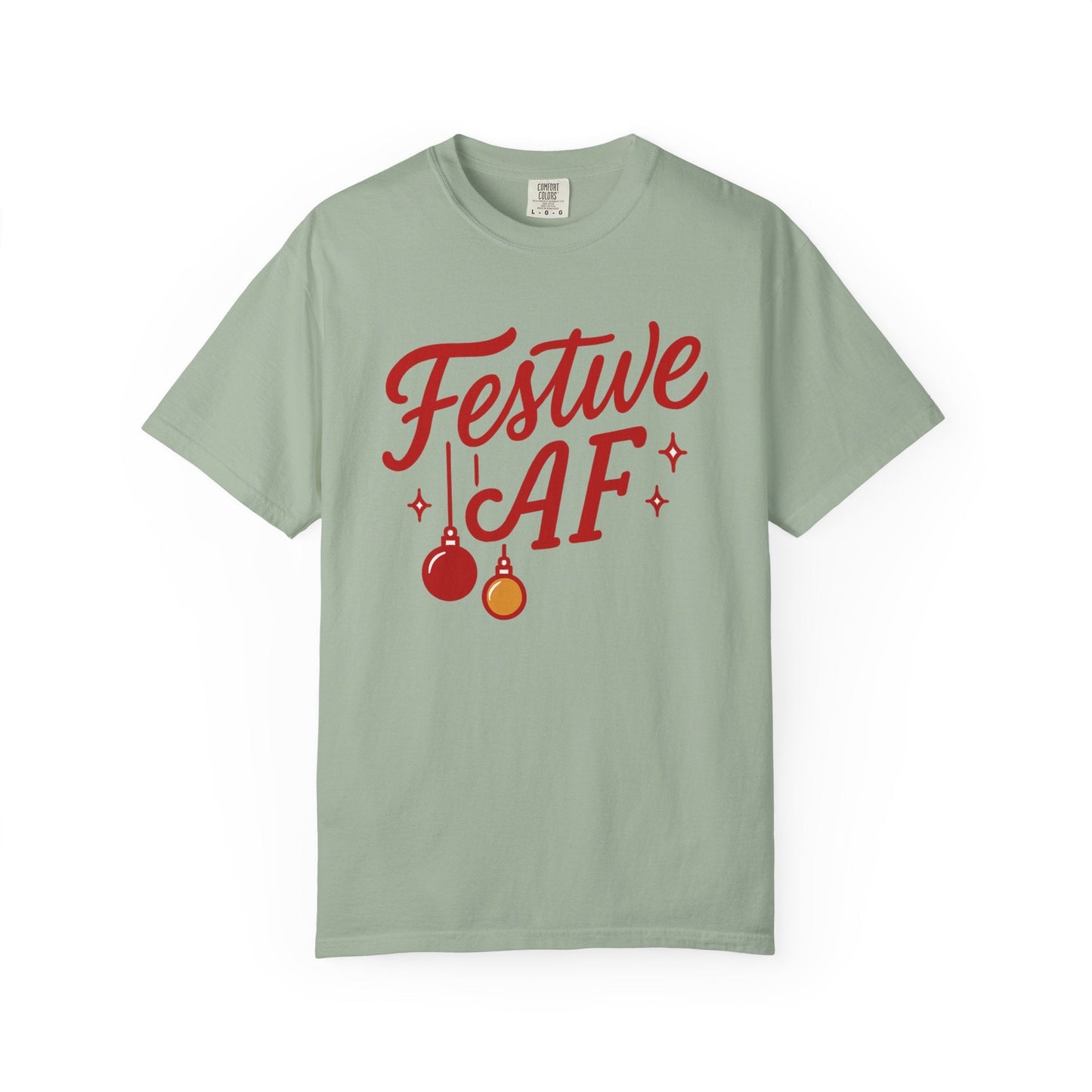 Festive AF – Bold Minimalist Holiday Comfort Colors Tee