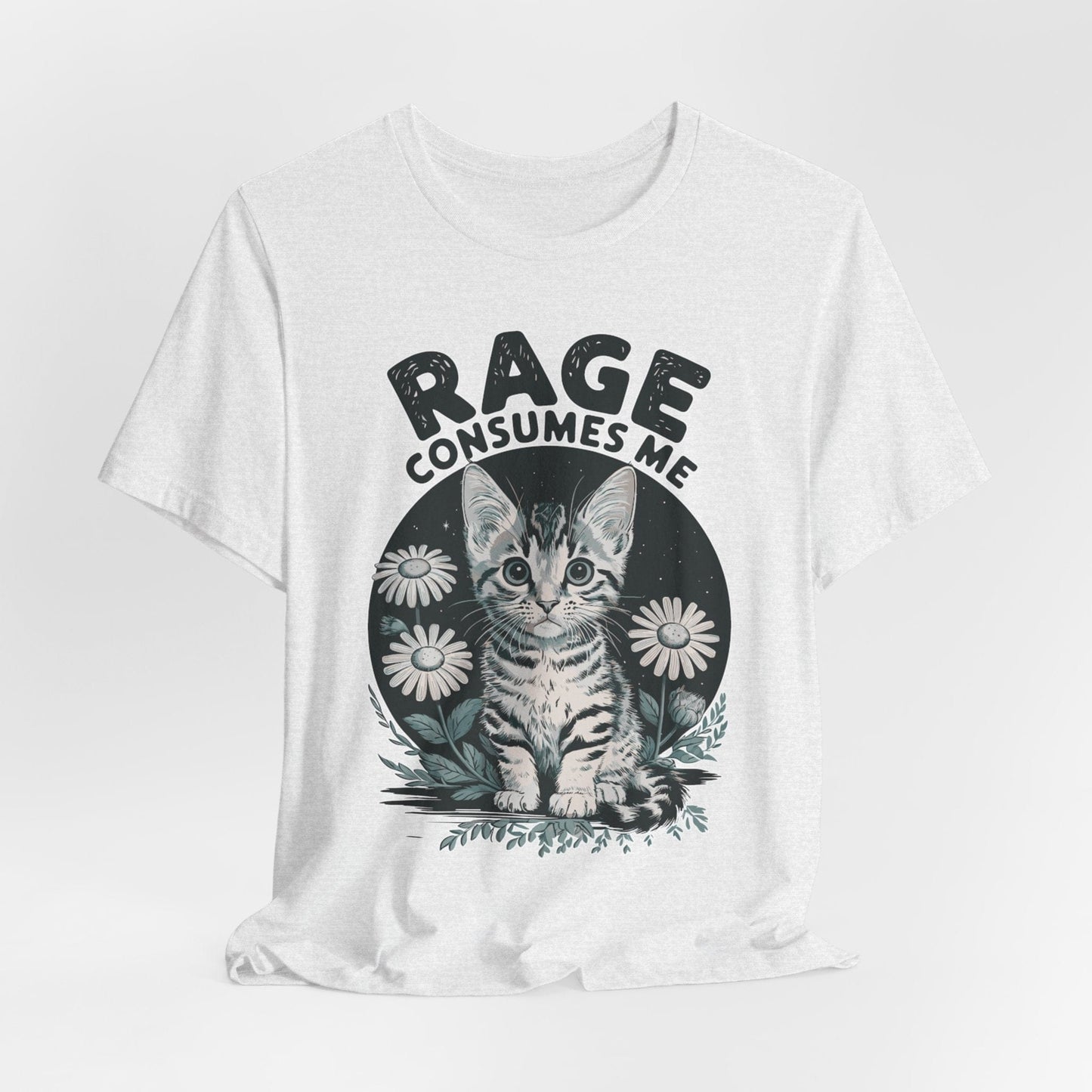 Rage Consumes Me – Angry Cute Kitten T-Shirt Design