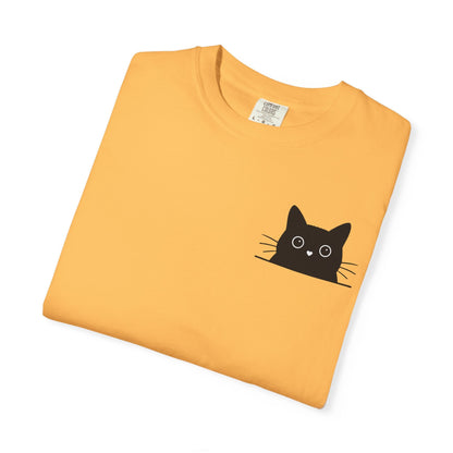 Peekaboo Cat – Cute Black Cat Pocket Tee